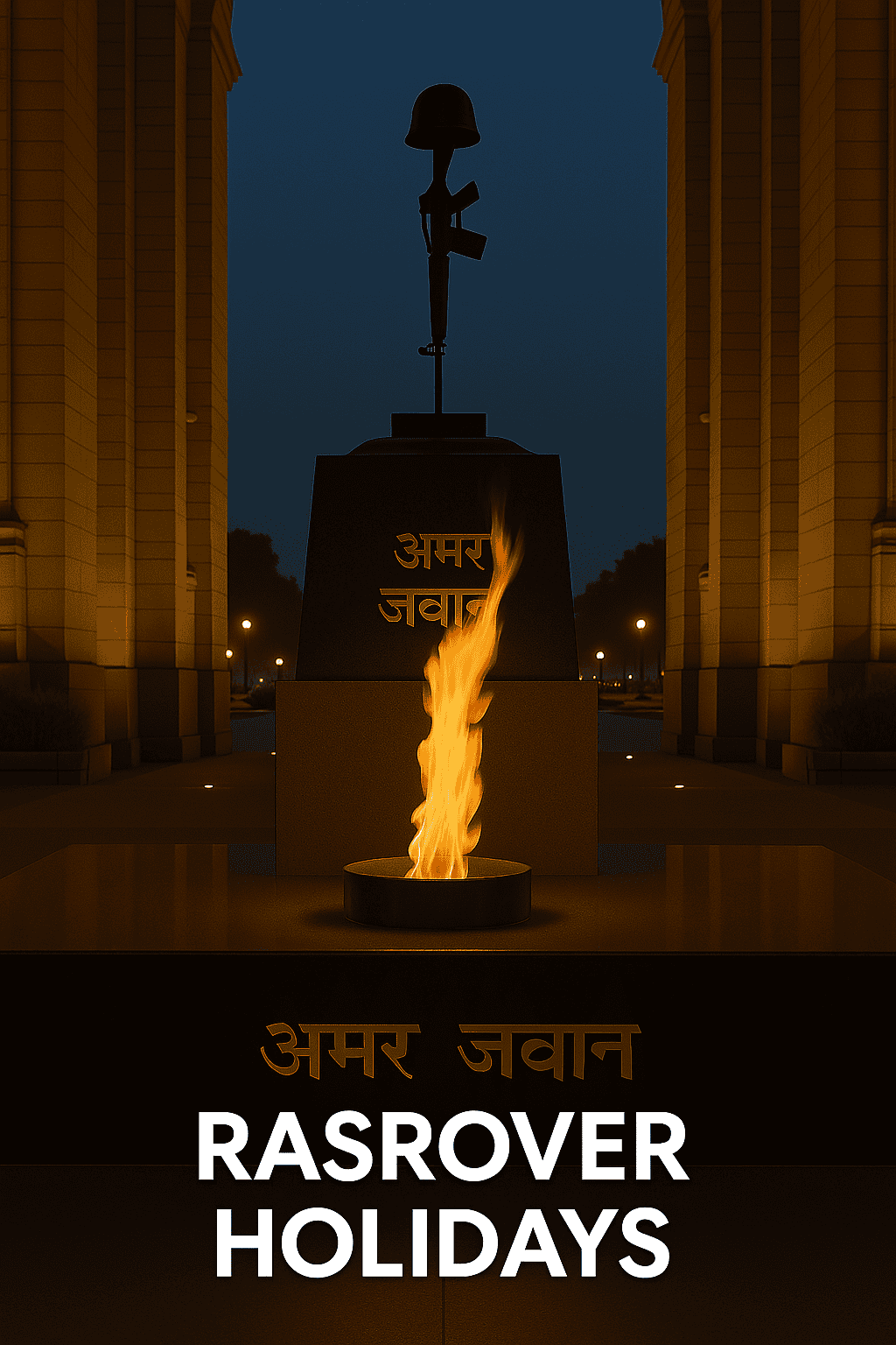 Amar Jawan Jyoti Memorial Flame – India Gate Close-up of Amar Jawan Jyoti flame at India Gate in New Delhi